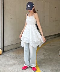 futier land/フューティアランド Futier Land ジャガードフラワーアシメ裾キャミチュニックワンピース/508232055