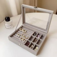 shoppinggo/ショッピングゴー shoppinggo ジュエリーボックス 大容量 アクセサリー収納ケース 小物入れ シンプル 収納ボックス 旅行携帯用 ヘアアクセサリー 多機/508232100