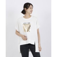 A.N.L/エー・エヌ・エル A.N.L 箔プリントオーバーサイズ半袖Tシャツ/508234922