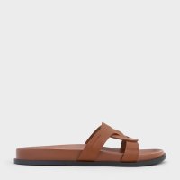 CHARLES & KEITH/インターウーブン カットアウトスライドサンダル/508235005