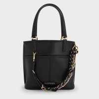 CHARLES & KEITH/Addison アディソン ノットロープダブルハンドルトートバッグ/508235013
