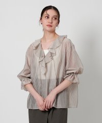 BEAUTY&YOUTH UNITED ARROWS/ ストライプ ラッフル ハーフスリーブ シャツ/508218880