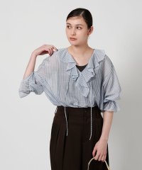 BEAUTY&YOUTH UNITED ARROWS/ ストライプ ラッフル ハーフスリーブ シャツ/508218880