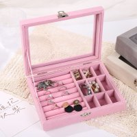 shoppinggo/ショッピングゴー shoppinggo ジュエリーボックス 大容量 アクセサリー収納ケース 小物入れ シンプル 収納ボックス 旅行携帯用 ヘアアクセサリー 多機/508232100