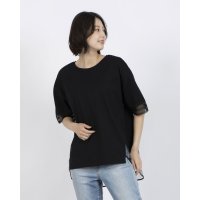 Anna Nicola/アンナニコラ Anna Nicola レース切り替え半袖カットソー/508234911