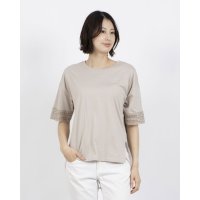 Anna Nicola/アンナニコラ Anna Nicola レース切り替え半袖カットソー/508234911