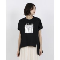 A.N.L/エー・エヌ・エル A.N.L 箔プリントオーバーサイズ半袖Tシャツ/508234922