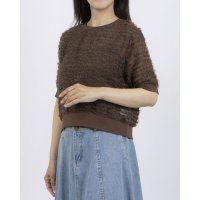 A.N.L/エー・エヌ・エル A.N.L シアーフリンジ半袖プルオーバー/508234925