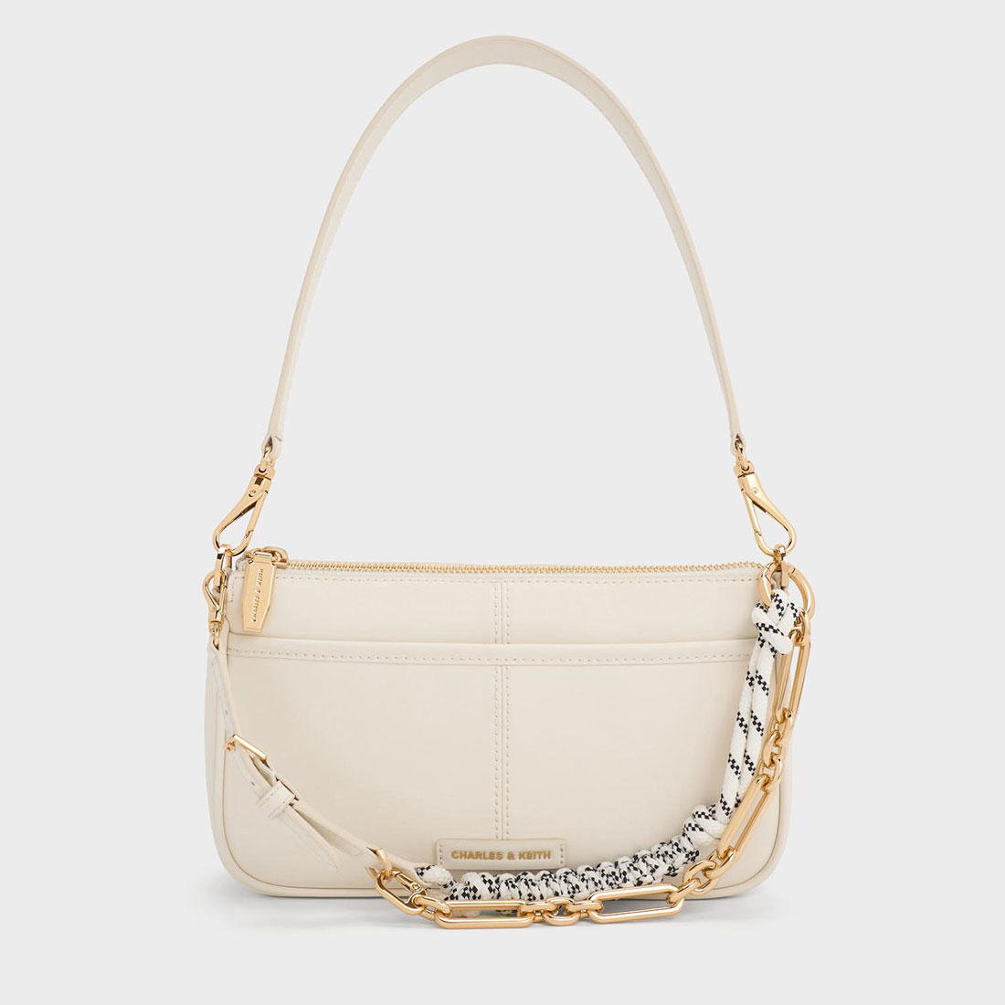 追跡★Charles&Keith Addison 3WAY ショルダーバッグ Addison アディソン ノットロープショルダーバッグ(508235009