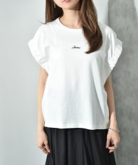 INTERPLANET/インタープラネット INTERPLANET 度詰めライト天竺袖口ギャザープルオーバー/508235026