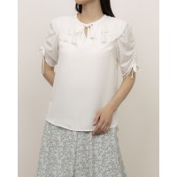 Karl Park Lane/カールパークレーン KarLParkLane ジョーゼット袖ギャザービッグカラーブラウス/508235053