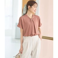 Honeys/ハニーズ Honeys フレンチボウタイブラウス トップス ブラウス 半袖 大きいサイズ オフィス きれいめ ボウタイブラウス フレンチ袖 再生ポリエステル レ/508235809