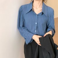 shoppinggo/ショッピングゴー shoppinggo 白ブラウス シャツ レディース トップス 襟付き シャツブラウス Vネック 長袖 おしゃれ 韓国風 フォーマル 通勤OL/508236083