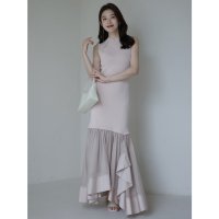 anuans/アニュアンス anuans カスケードニットドッキングワンピース/508236148