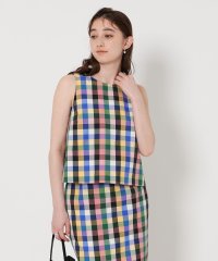 UNITED ARROWS/チェック フレアノースリーブ トップス/508236204