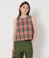 UNITED ARROWS/チェック フレアノースリーブ トップス/508236204