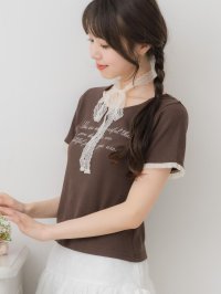 Emsexcite/エムズエキサイト ems excite レースチョーカー付きロゴTEE/508236246