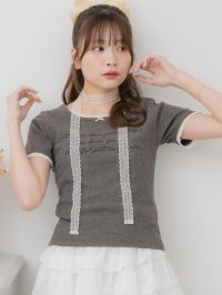 Emsexcite/エムズエキサイト ems excite レースチョーカー付きロゴTEE/508236246