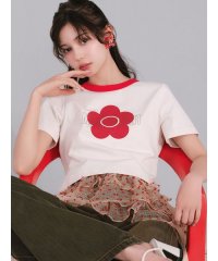 LILY BROWN/【LILY BROWN×MARY QUANT】グリッターロゴリンガーTシャツ/508236995