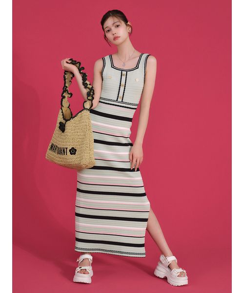 LILY BROWN×MARY QUANT】デイジーボタンノースリーブニット