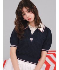 LILY BROWN/【LILY BROWN×MARY QUANT】シアーポロニットトップス/508237006