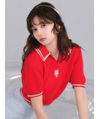 LILY BROWN/【LILY BROWN×MARY QUANT】シアーポロニットトップス/508237006