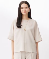 JIYU-KU /【セットアップ対応・接触冷感・UVカット・洗える】ライトリネンライク Tブラウス/508237092