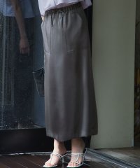 NIJYUSANKU（SMALL SIZE）/【撥水加工/洗える】スムースサテン Iライン スカート/508237103