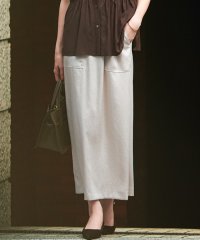 NIJYUSANKU（LARGE SIZE）/【撥水加工/洗える】スムースサテン Iライン スカート/508237104
