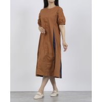 Anna Nicola/アンナニコラ Anna Nicola 配色切り替え半袖ワンピース/508237285