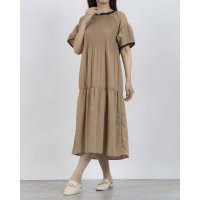 Anna Nicola/アンナニコラ Anna Nicola プリーツ切り替え半袖ワンピース/508237290