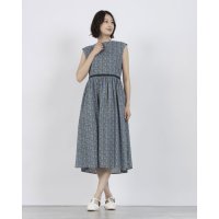 Anna Nicola/アンナニコラ Anna Nicola 綿ローン フラワープリントノースリーブワンピース/508237291