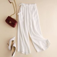 Belle Cie/ベルシー Belle Cie ボトムス リネンパンツ 綿混 麻 ストレートパンツ ウエストゴム レディース 韓国ファッション ナチュラル シンプル ラフ 楽ちん/508237292