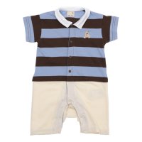 petit main/プティマイン petit main 【リンク】半袖ラガーカバーオール【返品不可商品】/508237372