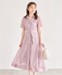 tocco closet/トッコクローゼット tocco closet ベルト付きレース切り替えシャツワンピース/508237384