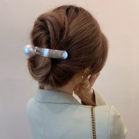 shoppinggo/ショッピングゴー shoppinggo ヘアクリップ 大きめ 大粒パール バレッタ まとめ髪 髪飾り 髪留め ヘアアレンジ オルチャン 上品 パーティー飾り/508237488