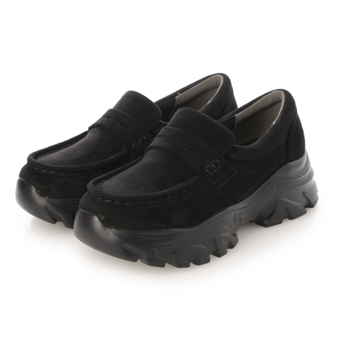 ★あーゆー★ 超美品 D'ICI ウェッジソールローファー 日本製 size25.0cmあり】ハイウェッジソールローファー12cm全2色 | 厚底
