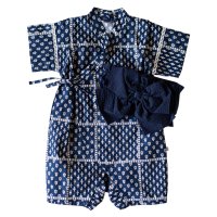 moc mof/モクモフ mocmof モフ 子供服 女の子 男の子 ロンパース 花柄 ベビー 赤ちゃん 70－90対応 帯付き 浴衣袖 帯付き 花柄 622－466099/506198342