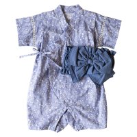 moc mof/モクモフ mocmof モフ 子供服 女の子 男の子 ロンパース 花柄 ベビー 赤ちゃん 70－90対応 帯付き 浴衣袖 帯付き 花柄 622－466099/506198342