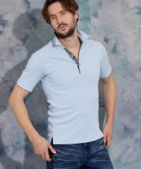 HIDEAWAYS NICOLE/【WEB限定】ランダムテレコショートレギュラーカラーポロシャツ/508128464