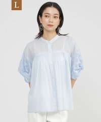 エヴェックス バイ クリツィア　Lサイズ/【L】【SANYO Style EDITION掲載】【ウォッシャブル】タイルジャカードコンビブラウス/508166785
