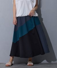 NICOLE white/切り替え配色スカート/508206434