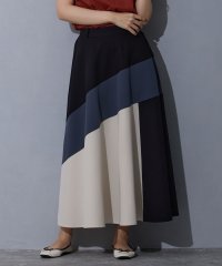 NICOLE white/切り替え配色スカート/508206434