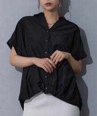 NICOLE white/裾タックブラウス/508206436