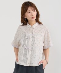NICOLE CLUB/フロントリボンブラウス/508206444
