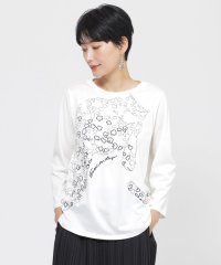 EVEX by KRIZIA/【WEB・一部店舗限定】【接触冷感】【ウォシャブル】パンサーエンブロイダリー七分袖カットソー/508213590