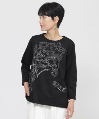 EVEX by KRIZIA/【WEB・一部店舗限定】【接触冷感】【ウォシャブル】パンサーエンブロイダリー七分袖カットソー/508213590