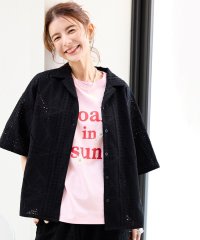 coen/【スザンヌさんコラボ】Suuエンブロレース半袖シャツ/508214803