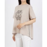 Anna Nicola/アンナニコラ Anna Nicola モチーフ刺繍半袖Tシャツ/508234907