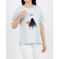 Anna Nicola/アンナニコラ Anna Nicola ガールデザイン半袖Tシャツ/508234909